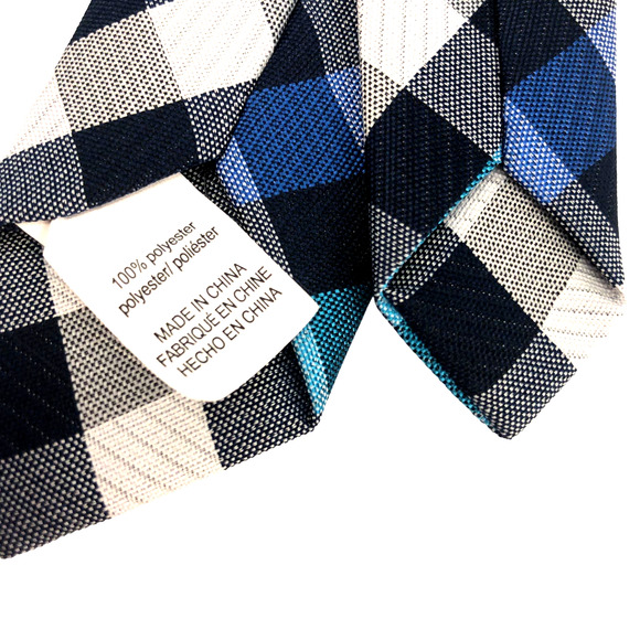 YouthTie Multicolor Blue/Black/Gray/Plaid Clip On - Picture 4 of 5